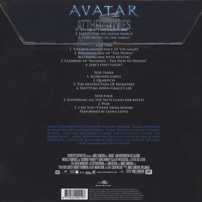 James Horner - OST Avatar 2LP Black Vinyl Edition - Görsel 2