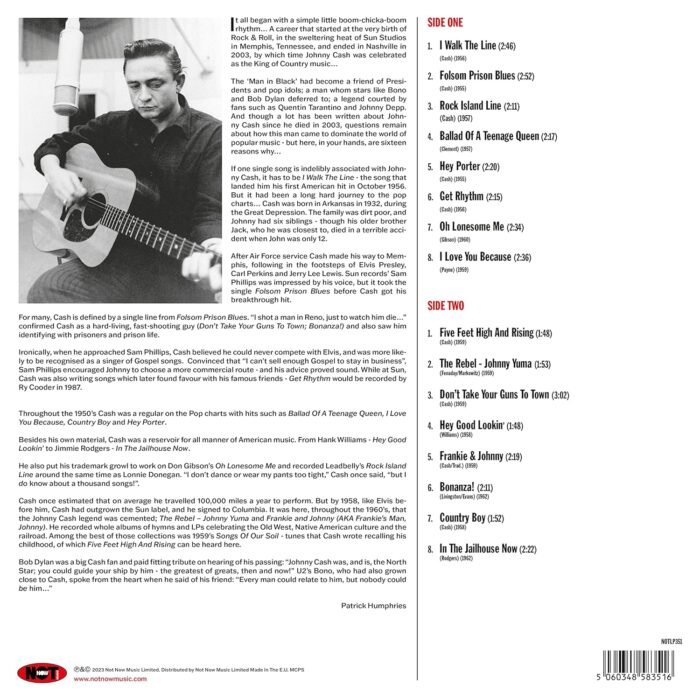 Johnny Cash - Best of (Red UK Color vinyl) - Görsel 2
