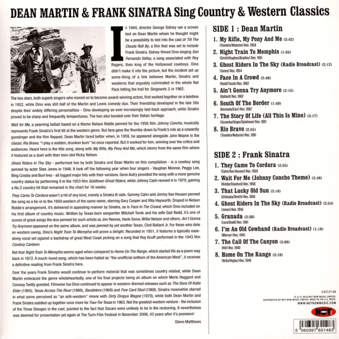 Dean Martin & Frank Sinatra - Sings Country & Western Classics LP - Görsel 2